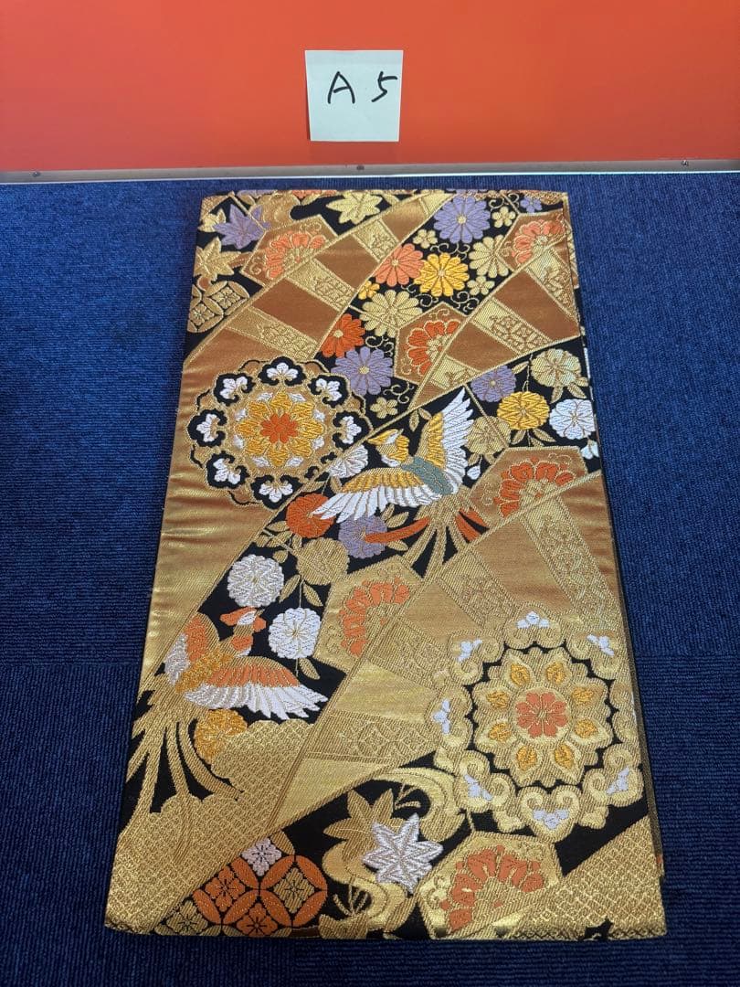 1921 袋帯 古代彫金紋  西陣織   金糸　高級上質上品　約440cm未使用