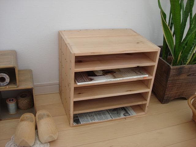 あさり★送料無料★B4木製5段書類棚