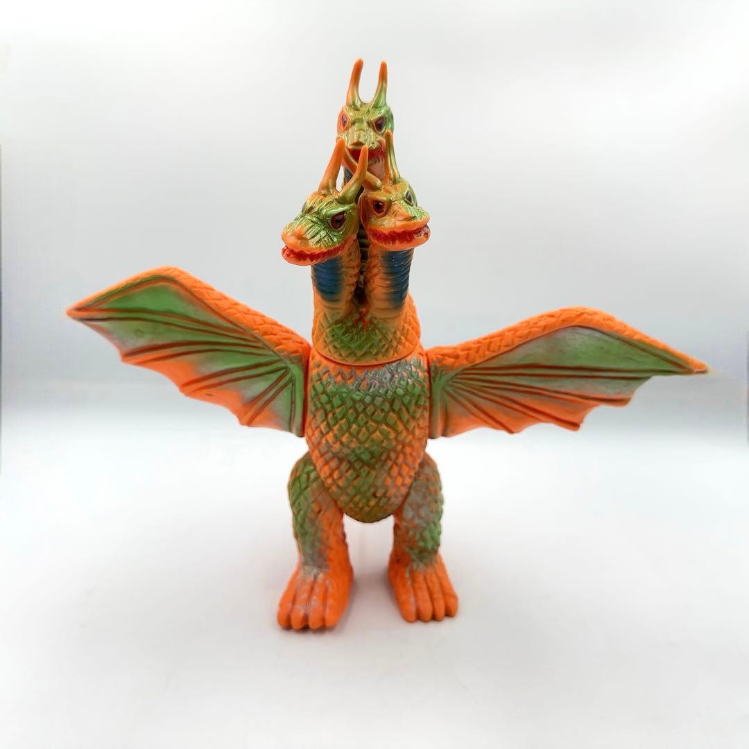 【希少品】当時物 ブルマァク キングギドラ スタンダードサイズ ソフビ