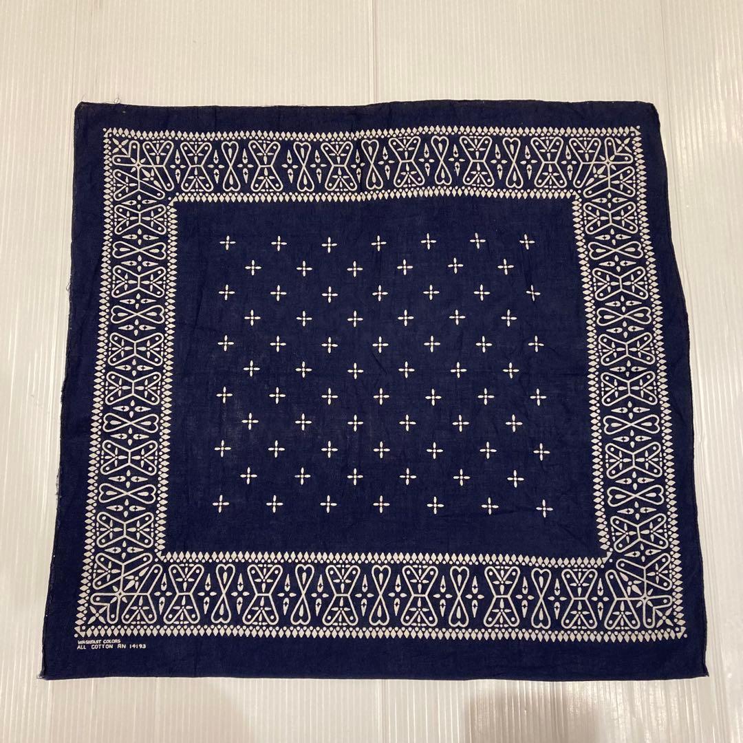 希少 60s 70s クロス柄 vintage バンダナ ビンテージ USA製