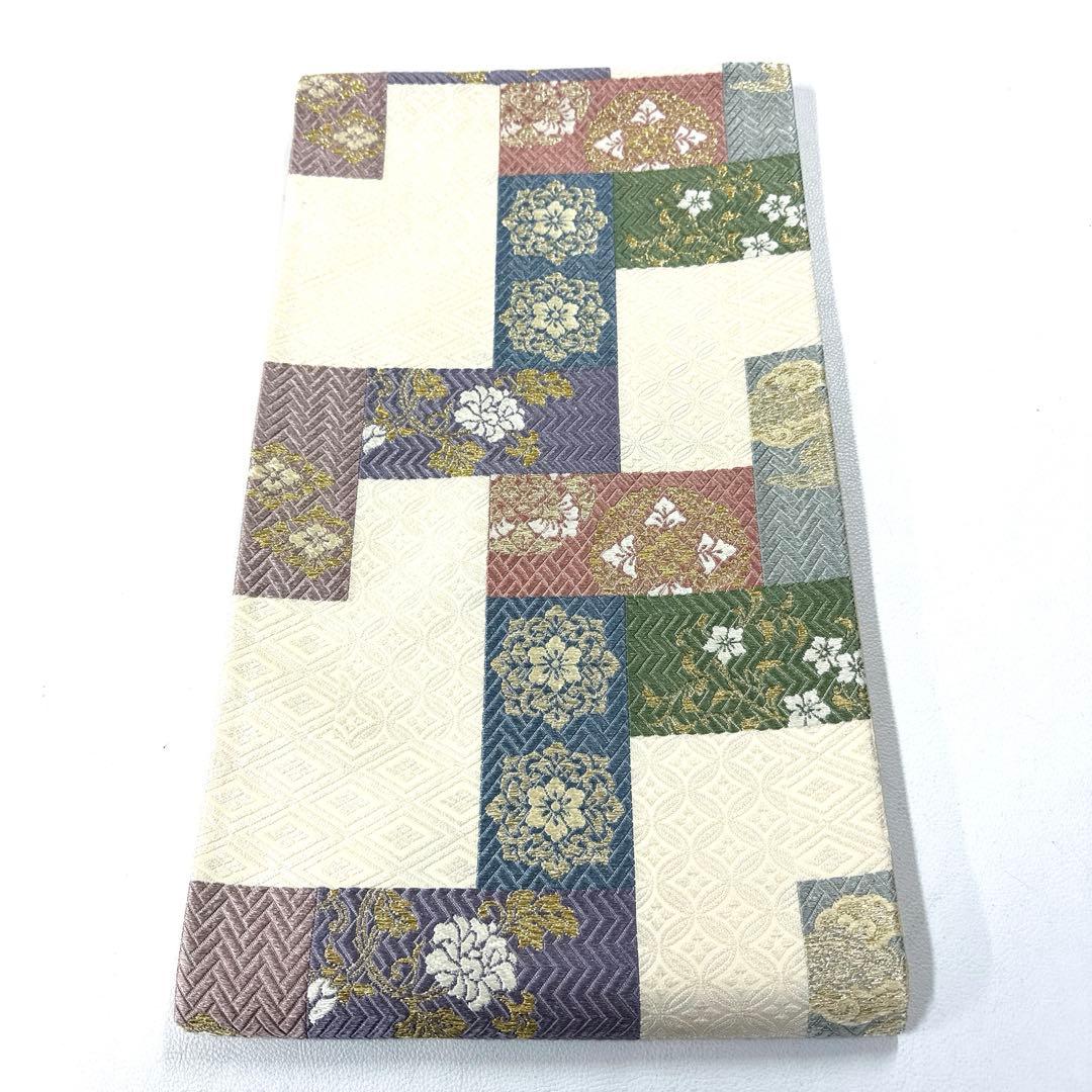 帯5734 ●高級 正絹 六通 袋帯