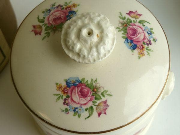 120■フランスアンティーク Sarrguemines▼ボンボニエール 小物入れ