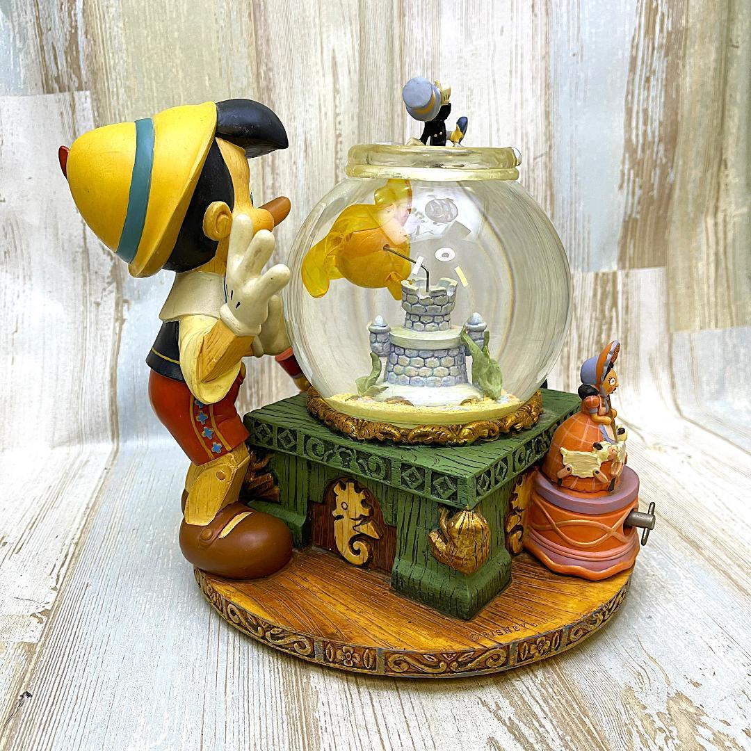 レア★ピノキオ フィガロ★スノーグローブ スノードーム フィギュア オルゴール