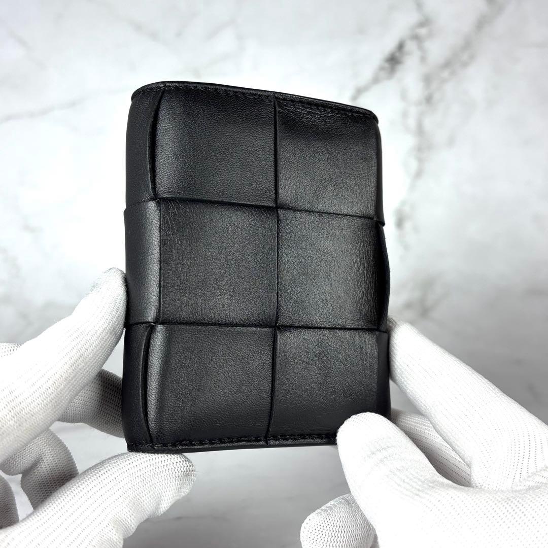 BOTTEGA VENETA ブラック 3つ折り 財布 カセット