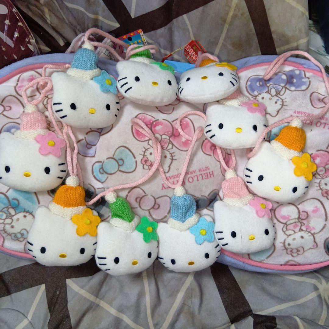 ハローキティサンタ ぬいぐるみオーナメント10個2001年耳に花激レア