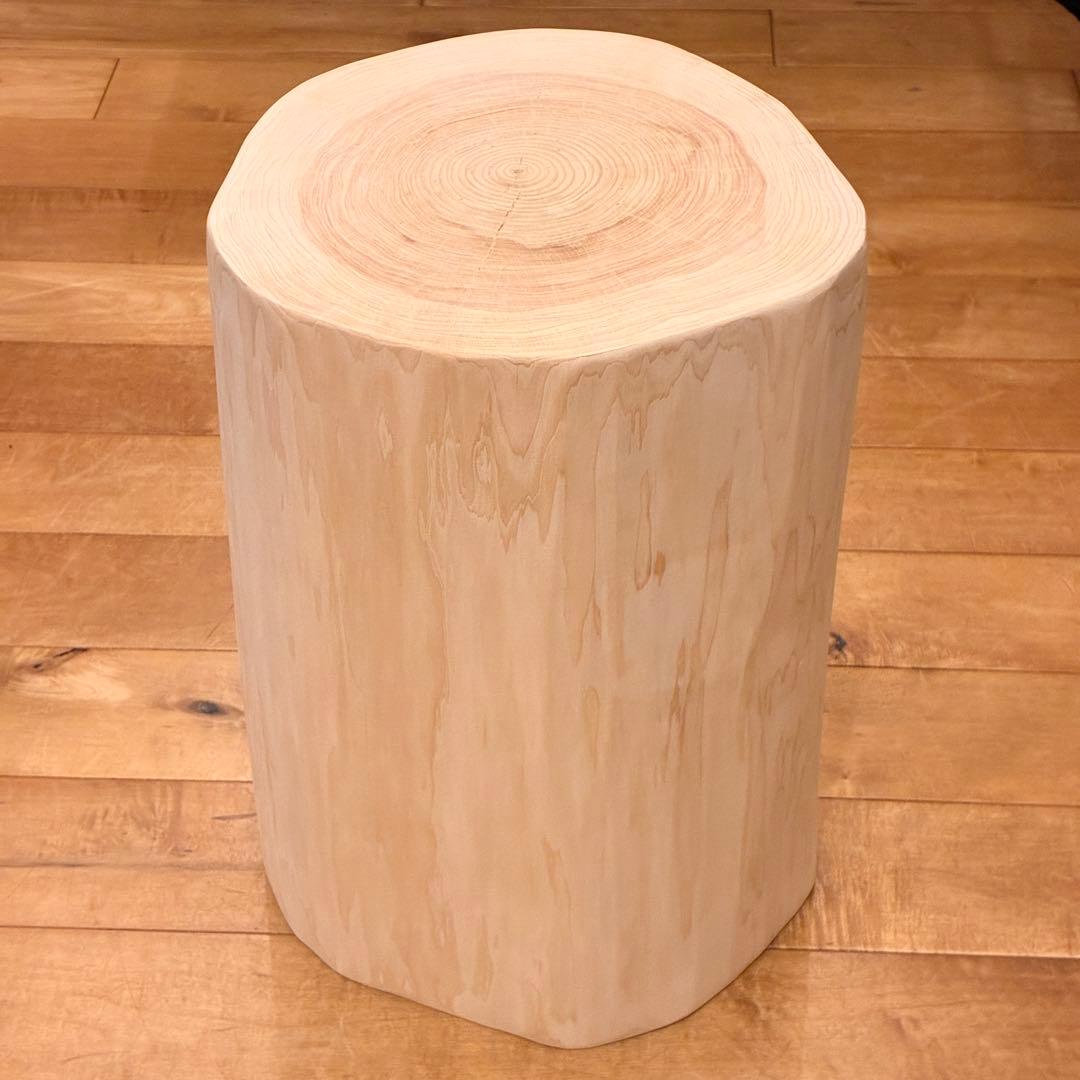 檜 丸太 スツール 椅子　No.1522