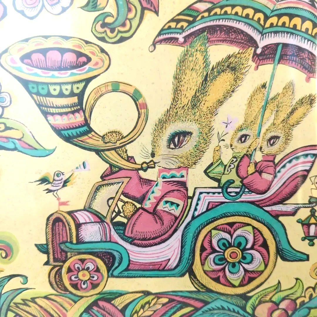 【イシイリョウコ】【ロシア】【版画】ウサギ